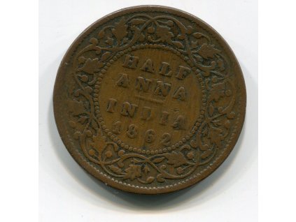 INDIE. 1/2 anna 1862.