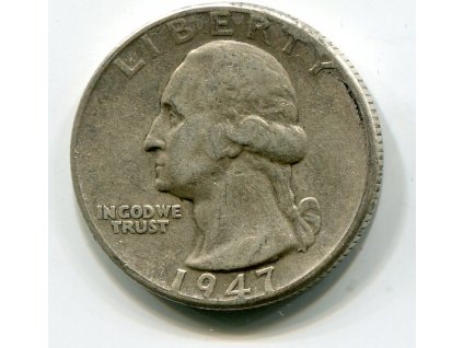 USA. 1/4 dollar 1947. Ag.