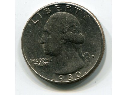 USA. 1/4 dollar 1980/P.