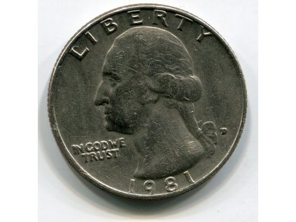 USA. 1/4 dollar 1981/D