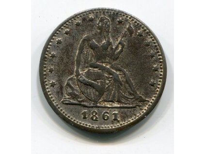 USA - Konfederace. 1/2 dollar 1861. Replika.