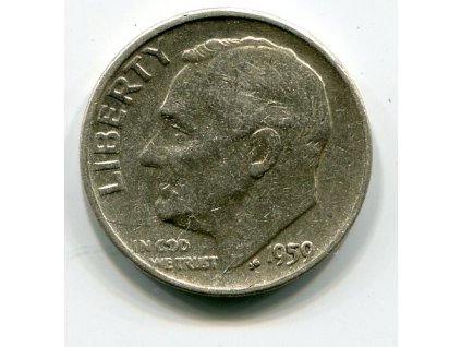 USA. 1 dime 1959. Ag.