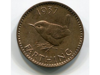 VELKÁ BRITÁNIE. 1 farthing 1937. km-843