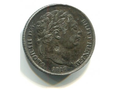 VELKÁ BRITÁNIE. 6 pence 1817. Ag.