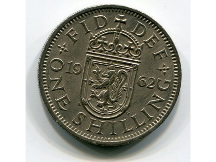 VELKÁ BRITÁNIE. 1 shilling 1962. Skotský znak.