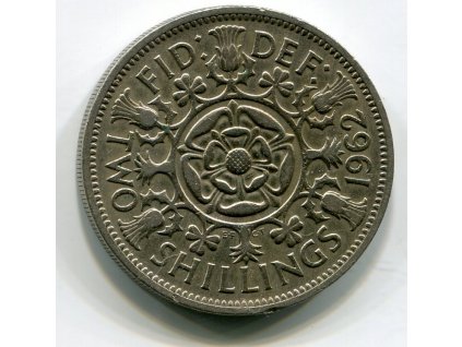 VELKÁ BRITÁNIE. 2 shillings 1962.