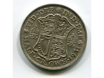 VELKÁ BRITÁNIE. 1/2 crown 1931. Ag.