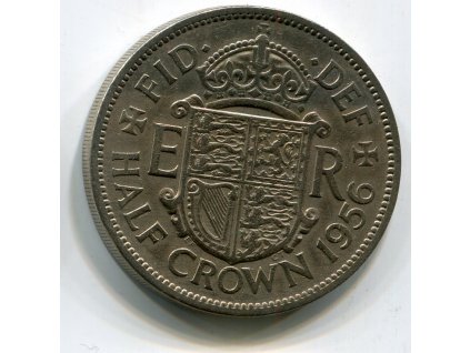 VELKÁ BRITÁNIE. 1/2 crown 1956.