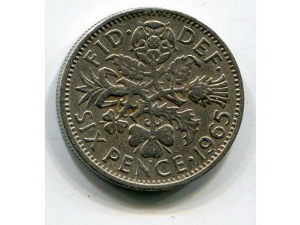 VELKÁ BRITÁNIE. 6 pence 1965.