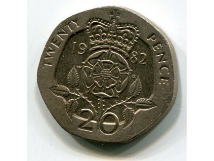 VELKÁ BRITÁNIE. 20 pence 1982.