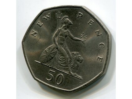 VELKÁ BRITÁNIE. 50 pence 1969.