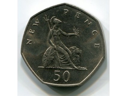 VELKÁ BRITÁNIE. 50 pence 1969.