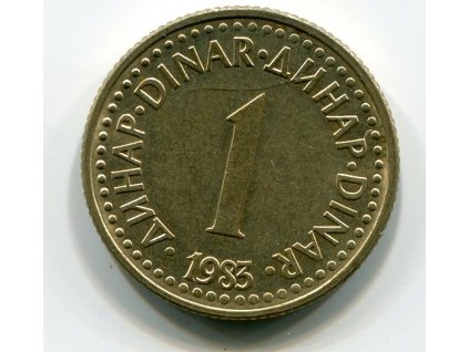 JUGOSLÁVIE. 1 dinar 1983.