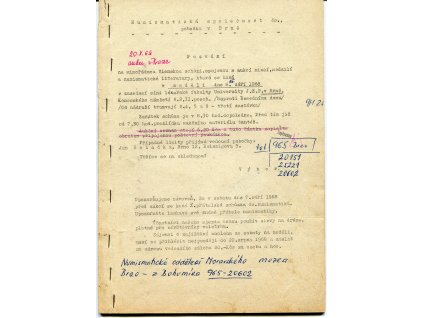 Aukční katalog ČNS, pob. Brno, 8. 9.1968.