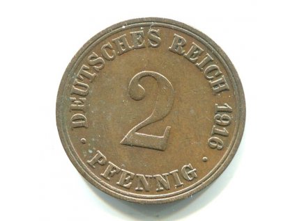 NĚMECKO. 2 Pfennig 1916/A.