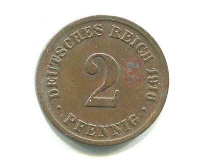 NĚMECKO. 2 Pfennig 1916/D.