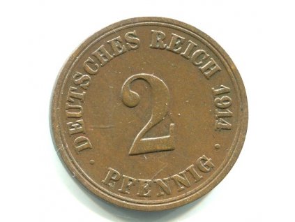 NĚMECKO. 2 Pfennig 1914/A.