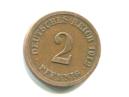 NĚMECKO. 2 Pfennig 1912/F.