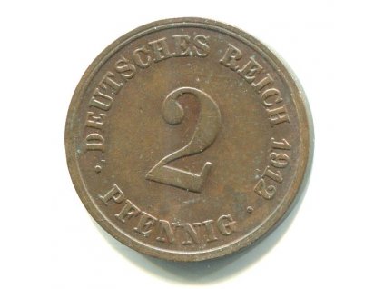 NĚMECKO. 2 Pfennig 1912/D.