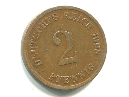 NĚMECKO. 2 Pfennig 1908/G.