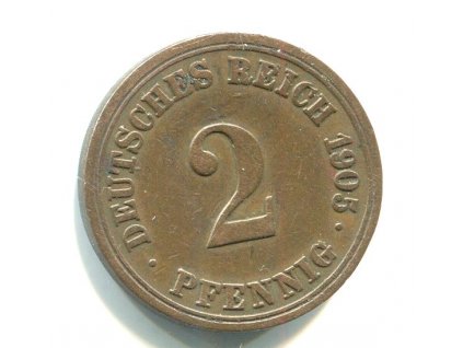 NĚMECKO. 2 Pfennig 1905/A. KM-16