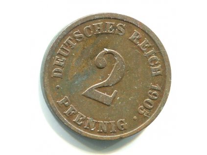 NĚMECKO. 2 Pfennig 1905/J. KM-16