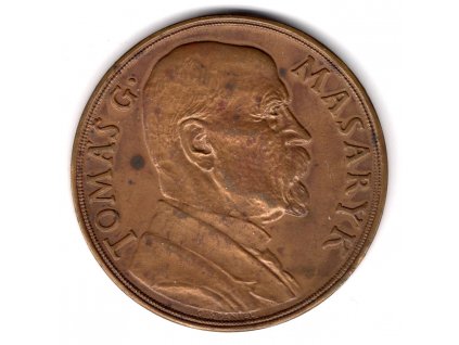 MASARYK, T. G. Medaile k 85. narozeninám. 1935, bronz. 50 mm. Autor: Španiel