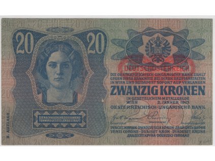 Deutsch - Österreich. 20 Kronen 1913. KK-137b.