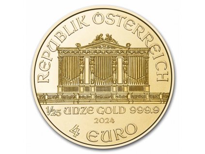2024 austria 1 25 oz gold philharmonic bu 287636 obv