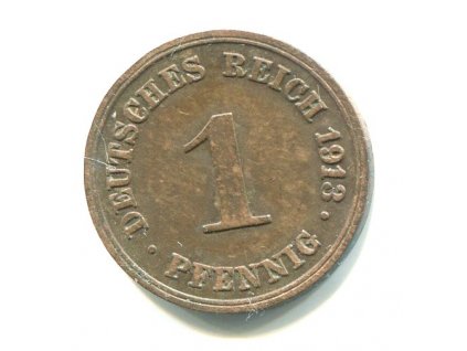 NĚMECKO. 1 Pfennig 1913/G.