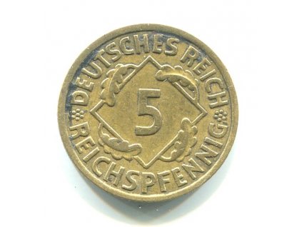 NĚMECKO. 5 Reichspfennig 1935/A.