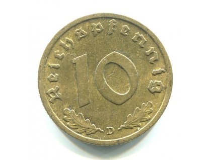 NĚMECKO. 10 Pfennig 1937/D.