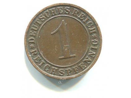 NĚMECKO. 1 Reichspfennig 1935/E.