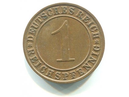 NĚMECKO. 1 Reichspfennig 1935/J.