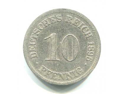 NĚMECKO. 10 Pfennig 1896/D.
