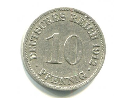 NĚMECKO. 10 Pfennig 1912/A.
