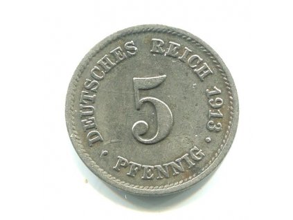NĚMECKO. 5 Pfennig 1913/E.