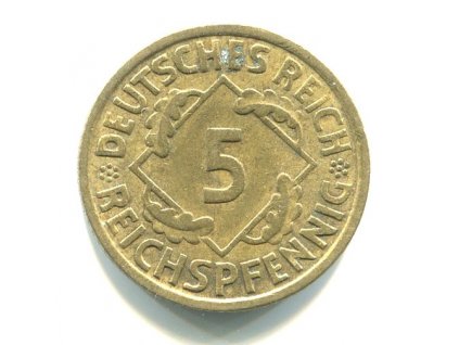 NĚMECKO. 5 Reichspfennig 1936/A.