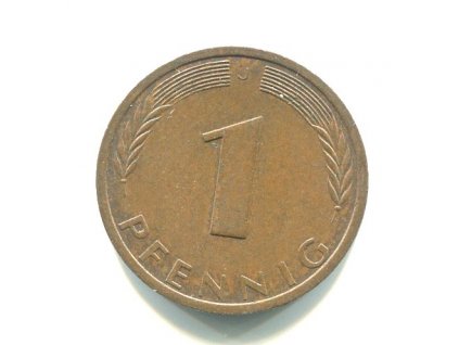 NĚMECKO. 1 Pfennig 1972/J.