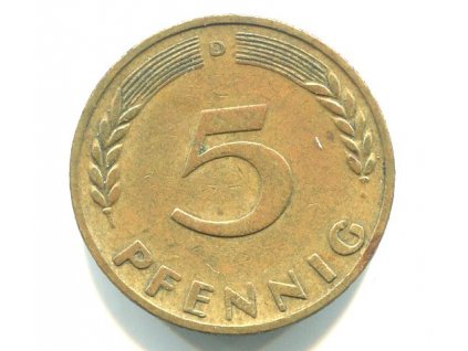 NĚMECKO. 5 Pfennig 1949/D.