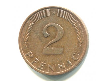 NĚMECKO. 2 Pfennig 1992/G.