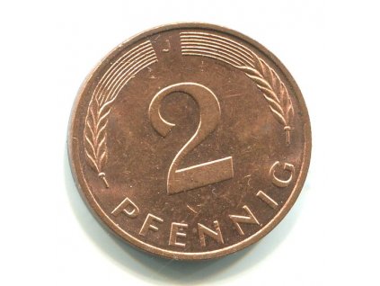 NĚMECKO. 2 Pfennig 1989/J.