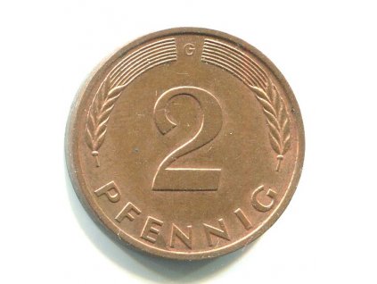 NĚMECKO. 2 Pfennig 1989/G.