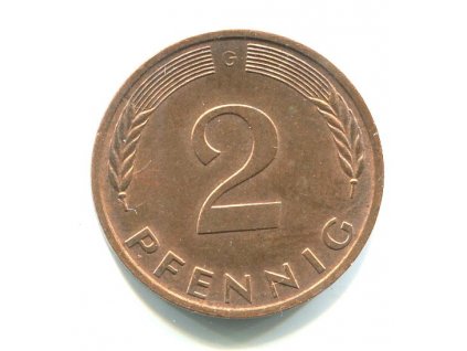 NĚMECKO. 2 Pfennig 1984/G.