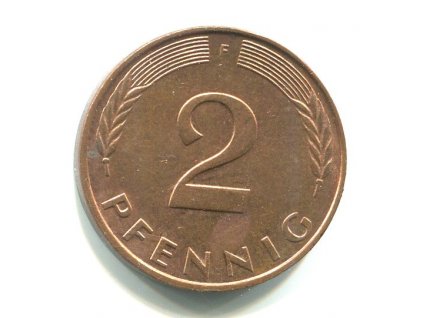 NĚMECKO. 2 Pfennig 1984/F.