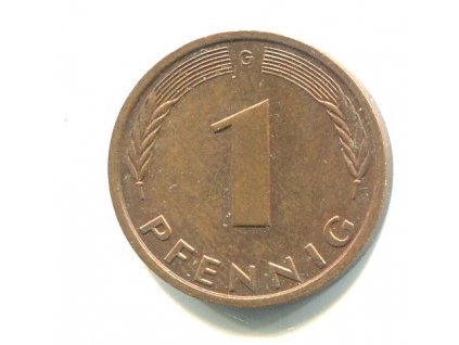 NĚMECKO. 1 Pfennig 1989/G
