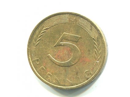 NĚMECKO. 5 Pfennig 1973/J