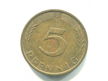 NĚMECKO. 5 Pfennig 1972/J