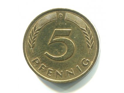 NĚMECKO. 5 Pfennig 1978/D