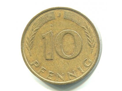 NĚMECKO. 10 pfennig 1984/J